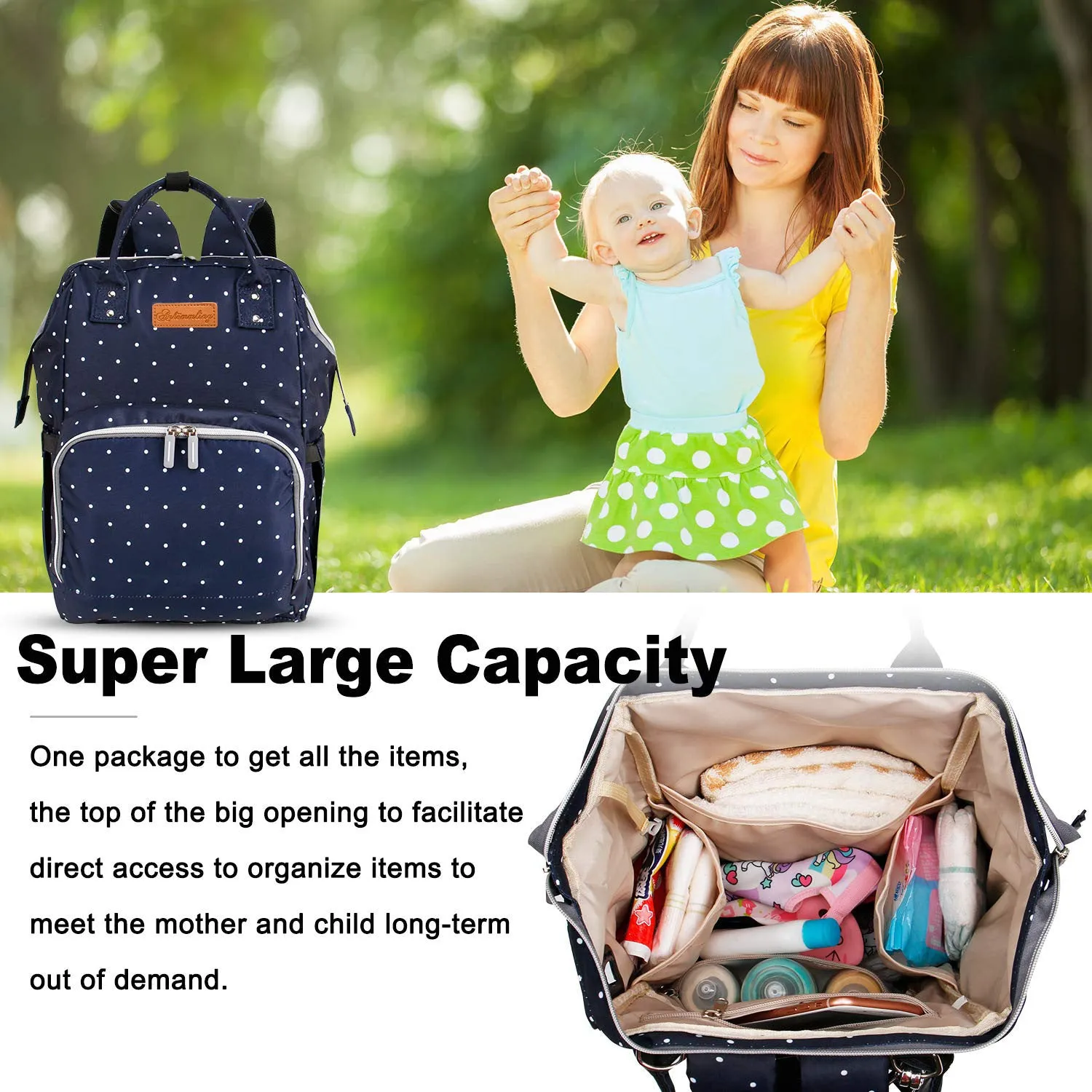 Large capacity for mommy bag