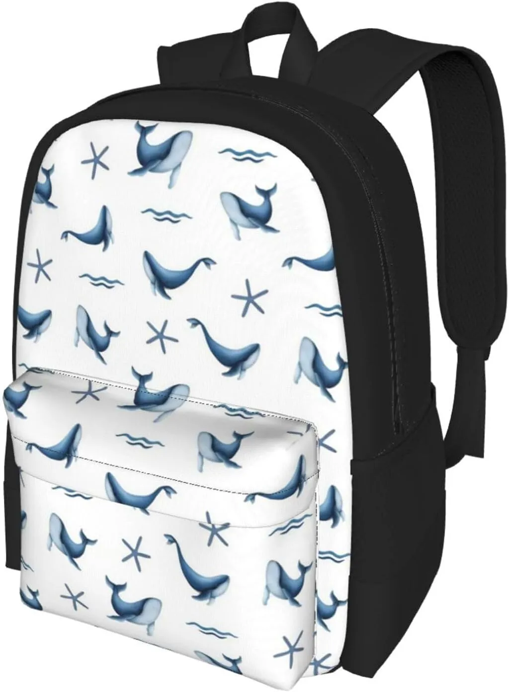 Large Capacity Leisure Travel Backpack Adjustable Strap Suitable Work Outdoor Sport for Woman Man Whale Starfish