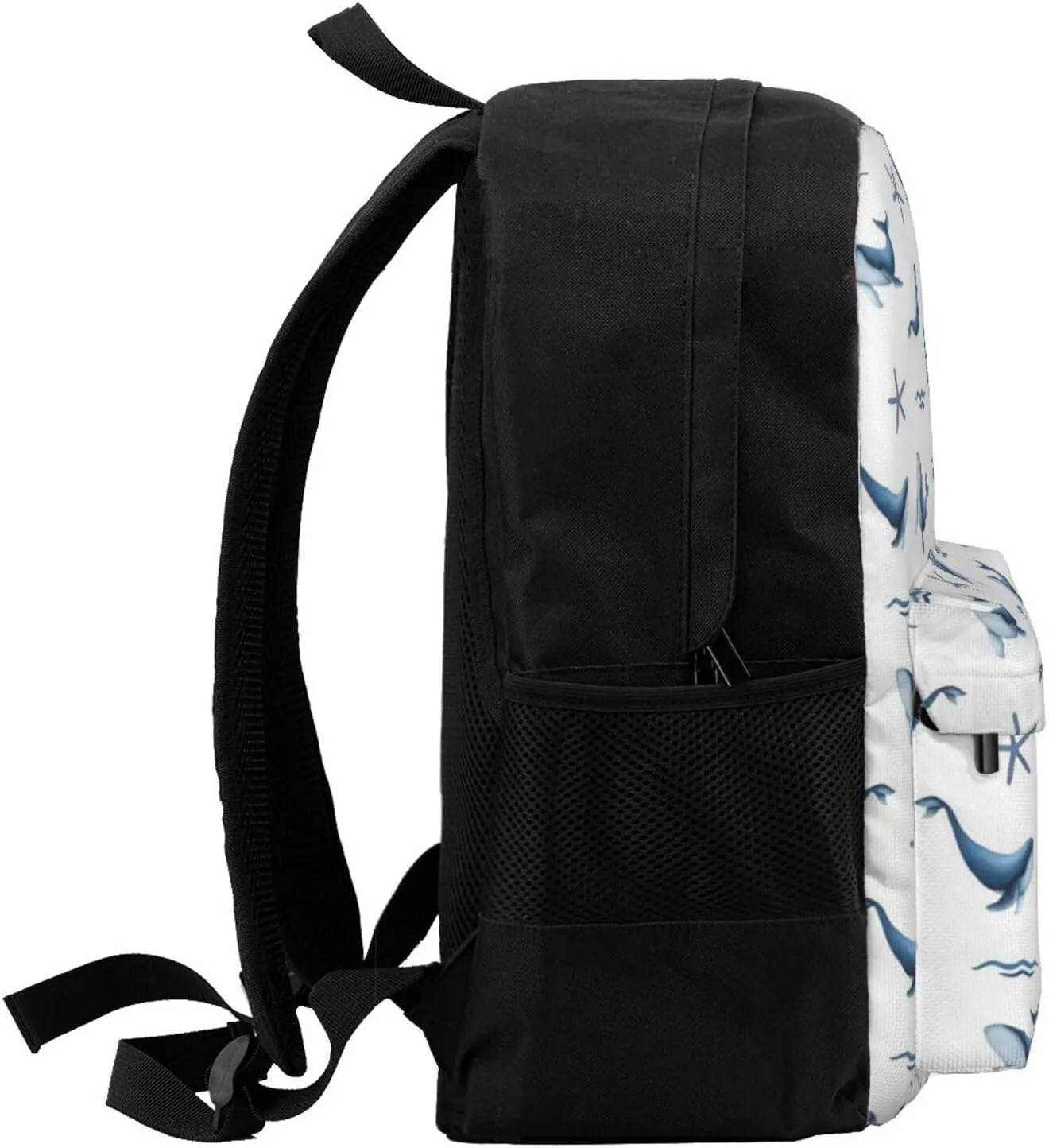 Large Capacity Leisure Travel Backpack Adjustable Strap Suitable Work Outdoor Sport for Woman Man Whale Starfish