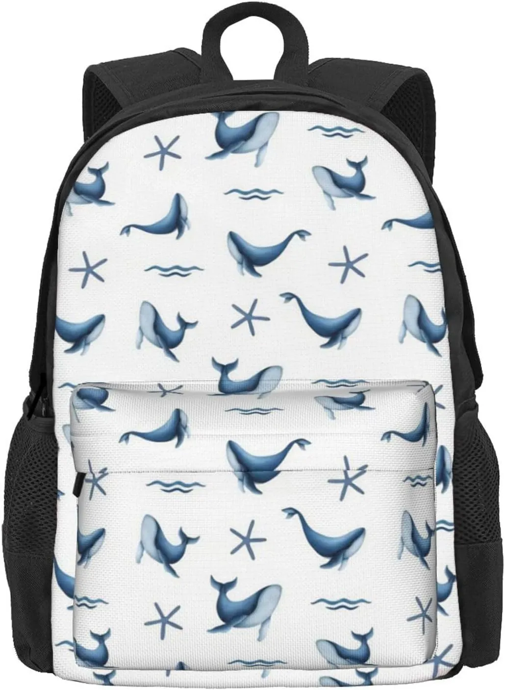 Large Capacity Leisure Travel Backpack Adjustable Strap Suitable Work Outdoor Sport for Woman Man Whale Starfish