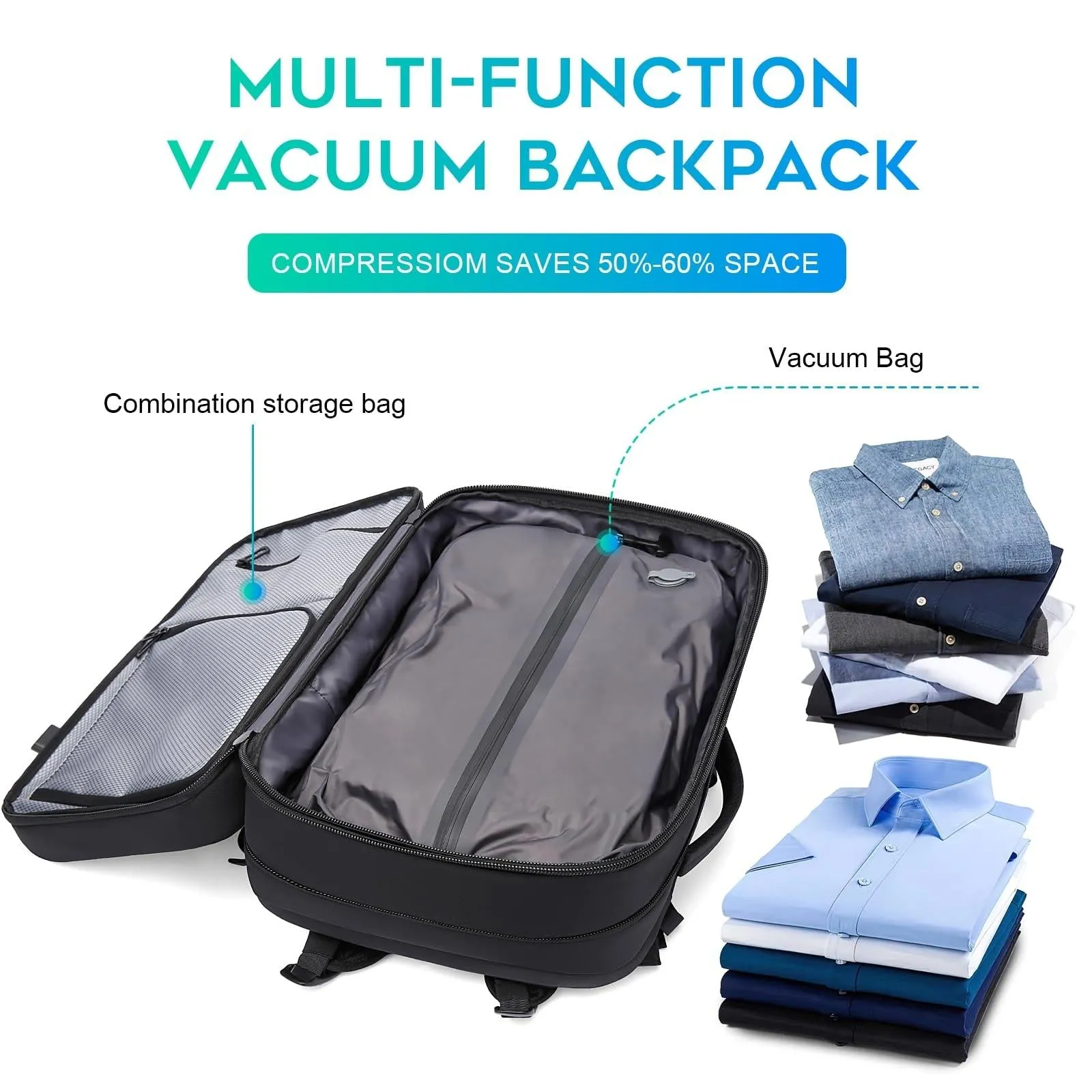 Large Capacity Vacuum Compression Backpack