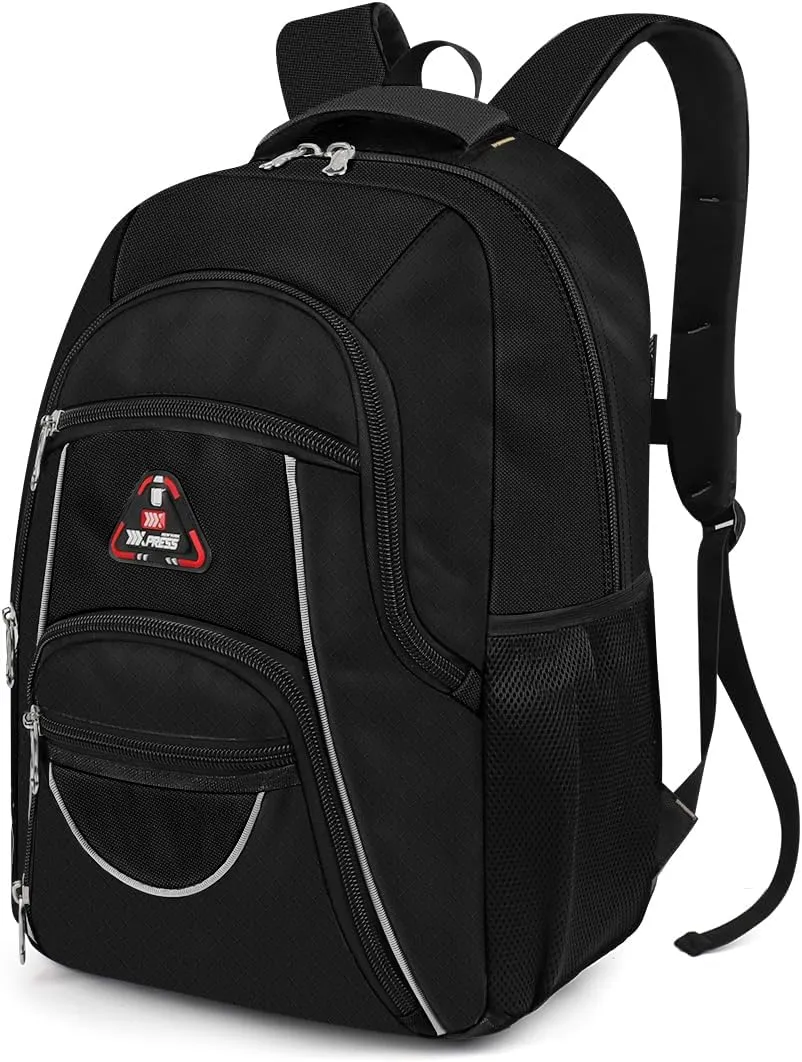 Large Travel Backpack,Carrt on Bussiness Backpack Waterproof Expandable Airplane Approved Weekender Bag for Man Women Black