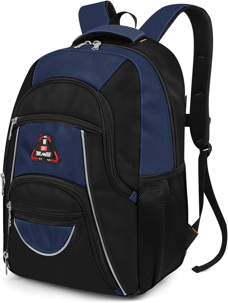Large Travel Backpack,Carrt on Bussiness Backpack Waterproof Expandable Airplane Approved Weekender Bag for Man Women Navy