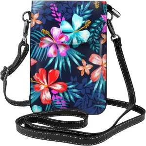 Leather Small Crossbody Bags for Women Men Cell Phone Cross body Purse Bag