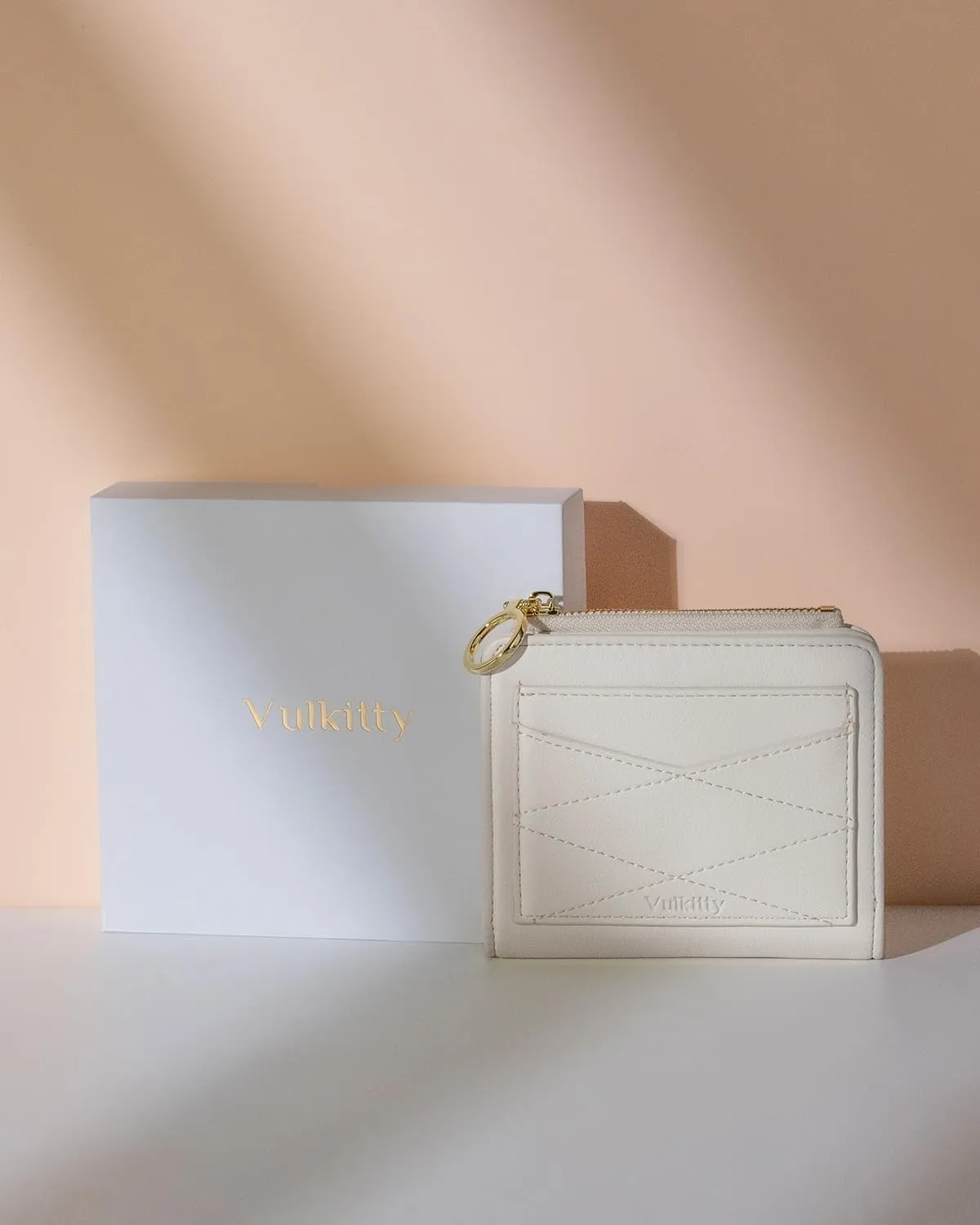 Leather Wallet for Woman RFID Blocking Bifold Small Compact Wallets Zipper Pocket Purse Large Capacity Card Hold Case with ID Window Beige