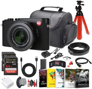 Leica D-Lux 8 Premium Compact Camera | 4/3 Sensor, 4K Video Lens   2 x 64GB Memory Card   Photography Software   Camera Bag   More