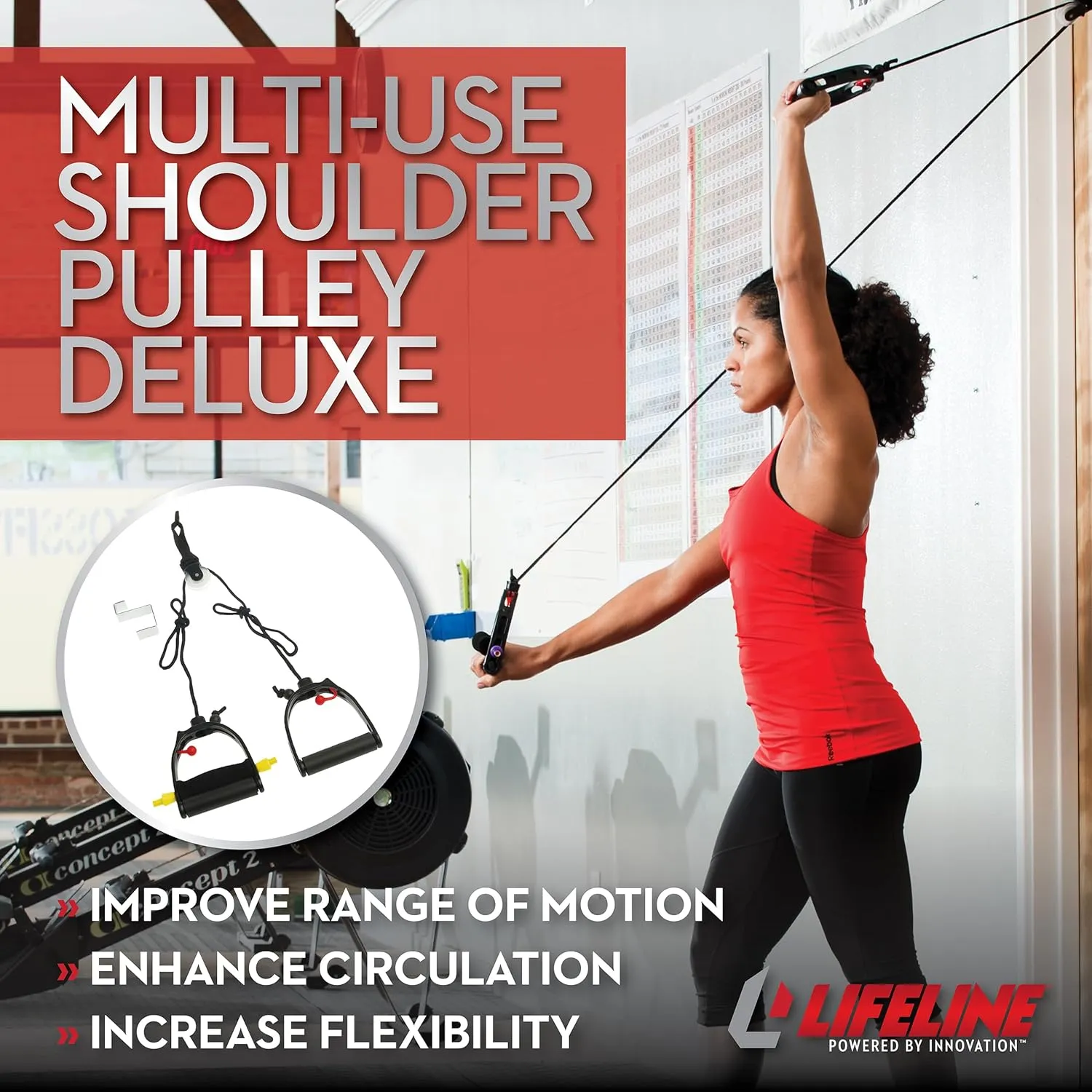 Lifeline Shoulder Pulley Deluxe, Physical Therapy FSA, Physical Therapy Equipment, Over The Door Exercise Pulley