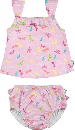 Light Pink Dragonfly Pond 2-Piece Tankini Set