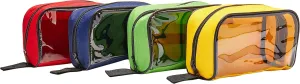 Lightning X Products Color Coded First Aid Medical Kit Accessory Pouches - Zippered Bag With Transparent Window - Set of 4