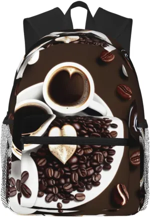 Lightweight Laptop Backpack,Casual Daypack Travel Backpack Bookbag Work Bag for Men and Women-coffee collage