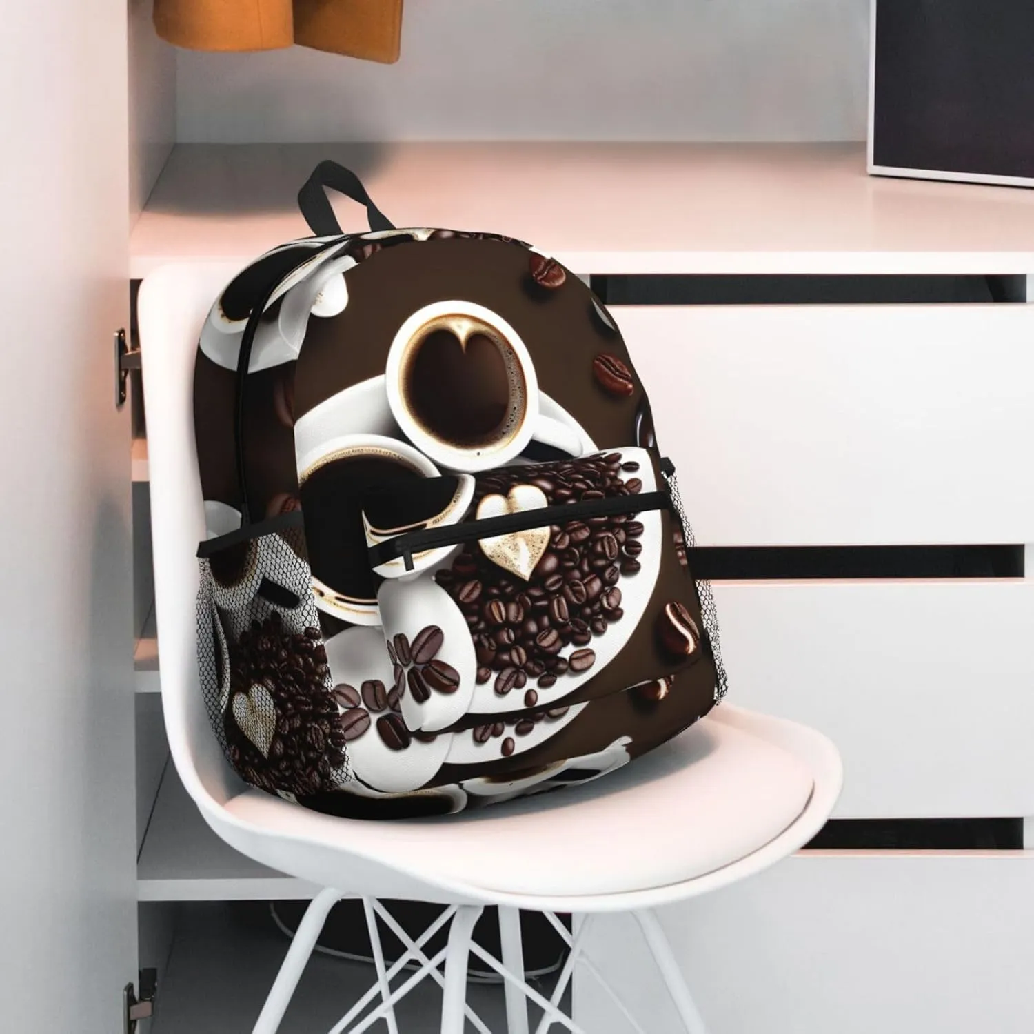 Lightweight Laptop Backpack,Casual Daypack Travel Backpack Bookbag Work Bag for Men and Women-coffee collage