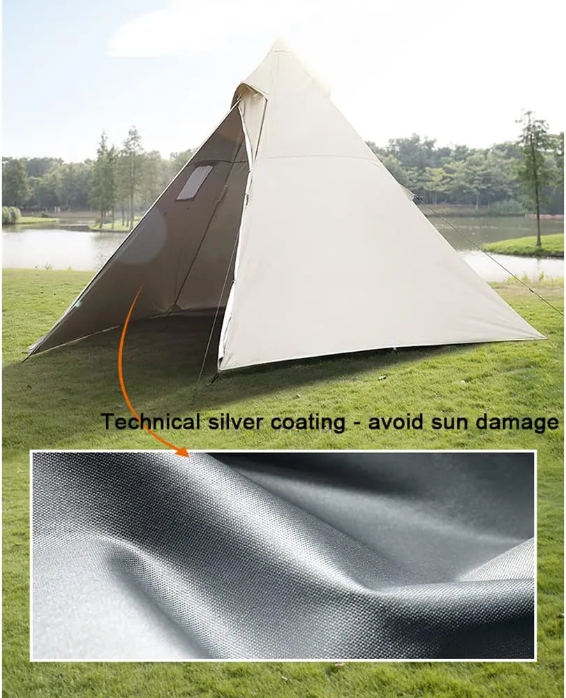 Lightweight Waterproof Camping Tent for 2-3 Person Hiking Camping Outdoor Family Tent with Top Rainfly (Green 370X200CM) (Green 370X200CM)