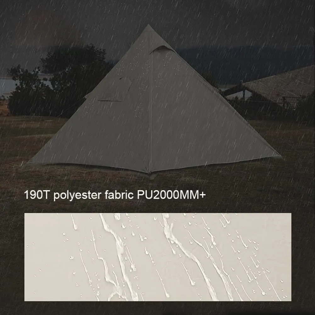 Lightweight Waterproof Camping Tent for 2-3 Person Hiking Camping Outdoor Family Tent with Top Rainfly (Green 370X200CM) (Green 370X200CM)