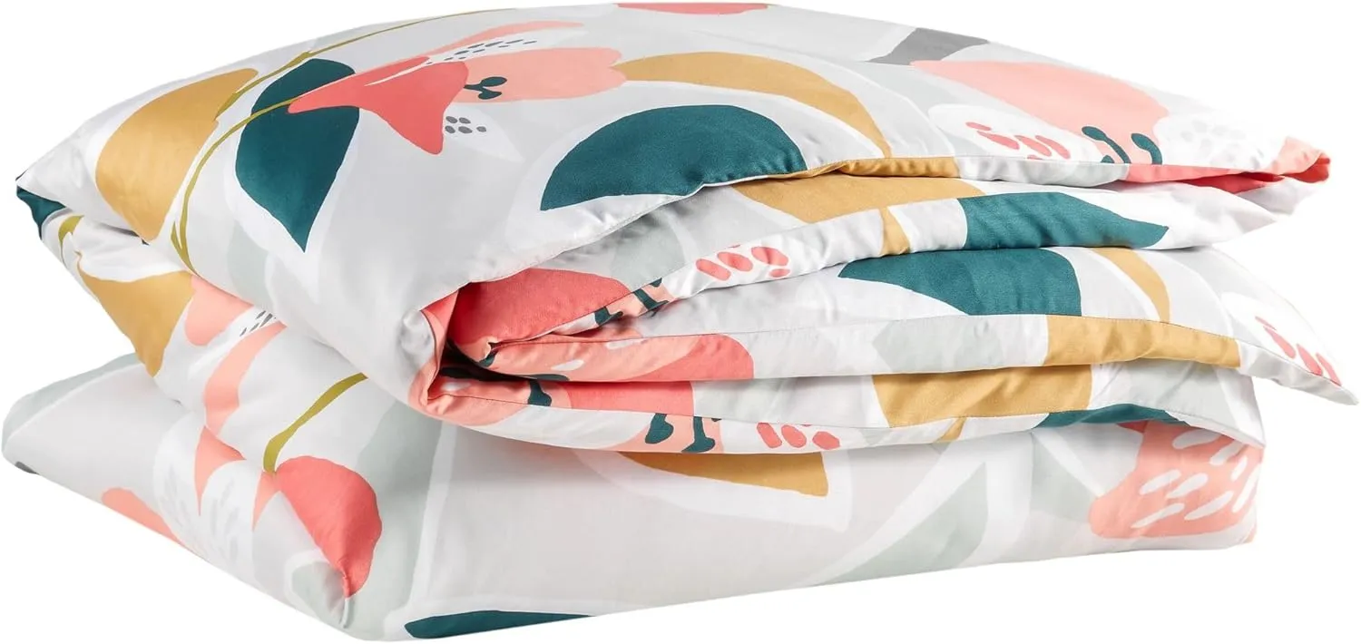 Lilium Multi Duvet Cover, Twin/Twin XL Size, Multi Floral Pattern