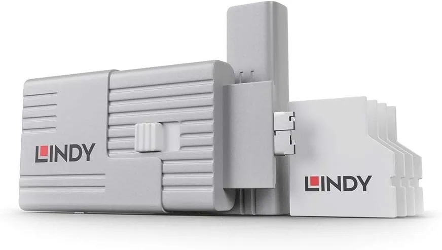 LINDY SD Port Blockers - Pack of 4 with 1 Key