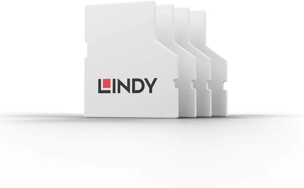 LINDY SD Port Blockers - Pack of 4 with 1 Key