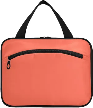 linqin Toiletry Bag for Travel, Tomato Red Makeup Bag Large Cosmetic Bag Organizer with Hanging Hook for Women Men