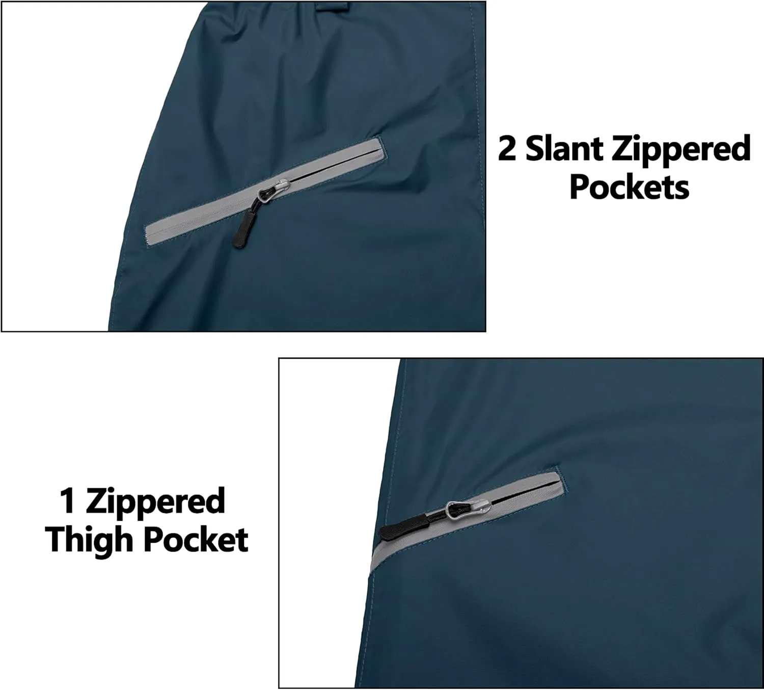 Little Donkey Andy Women's Lightweight Waterproof Rain Pants Breathable Hiking Pants for Outdoor Fishing