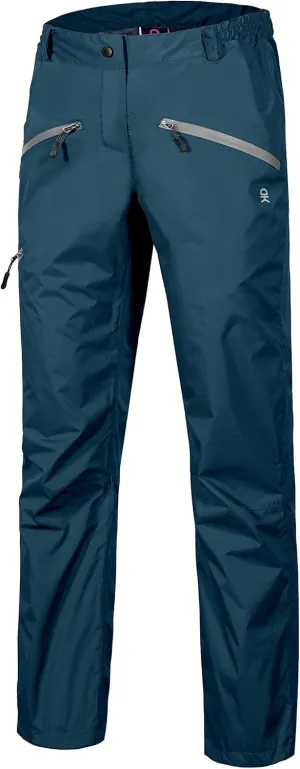 Little Donkey Andy Women's Lightweight Waterproof Rain Pants Breathable Hiking Pants for Outdoor Fishing