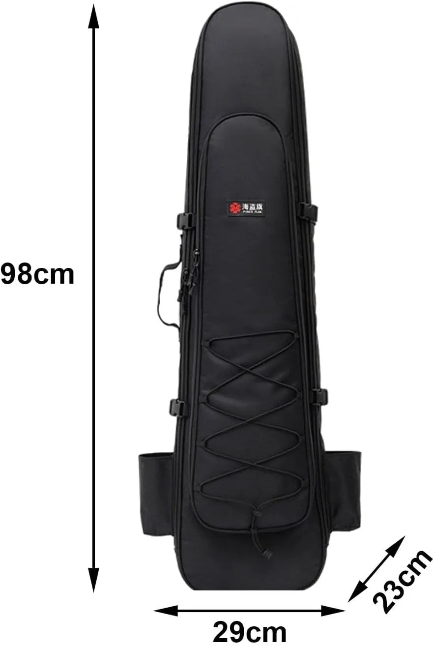 Long Fins Bag Flippers Bag Waterproof Zipper Closure Backpack Diving Bag for Spearfishing Camping Water Sports