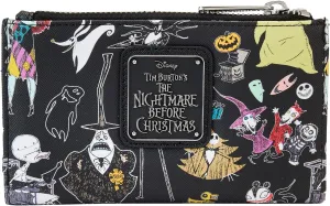 Loungefly Disney Nightmare Before Christmas Character Print Bi-Fold Wallet