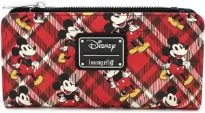 Loungefly Faux Leather x Mickey Mouse Plaid Wallet (Multicolored, One Size)
