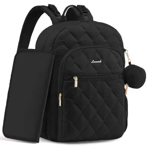 LOVEVOOK Diaper Bag Backpack,Puffer Quilted Baby Diaper Bag with Insulated Pockets,Travel Diaper Backpack for Boys Girls with Changing Pad,Water-Resistant Baby Bag for Mom Dad,Black
