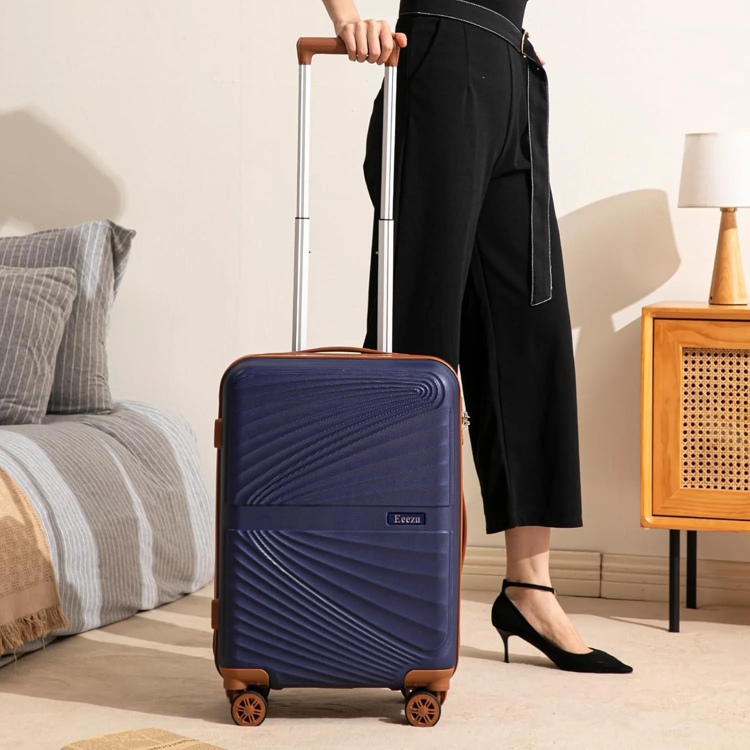 Luggage Sets 3 Piece, Suitcases with Wheels, ABS Hard Case Luggage with TSA Lock Spinner Wheels, Carry On Luggage Set (20inch)