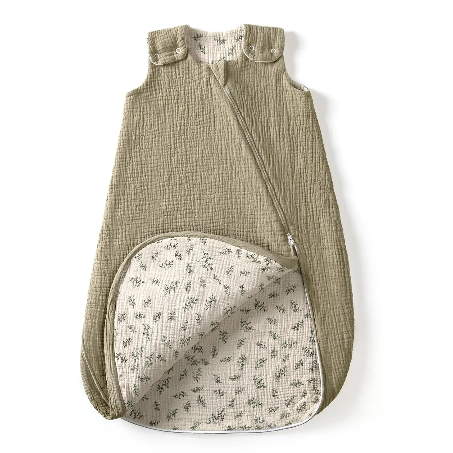 lulumoon Sleep Sack Muslin for Baby: Cotton Wearable Blanket for 3-9 Months - Soft Lightweight Ideal for Nursery Lounge Nighttime Naptime