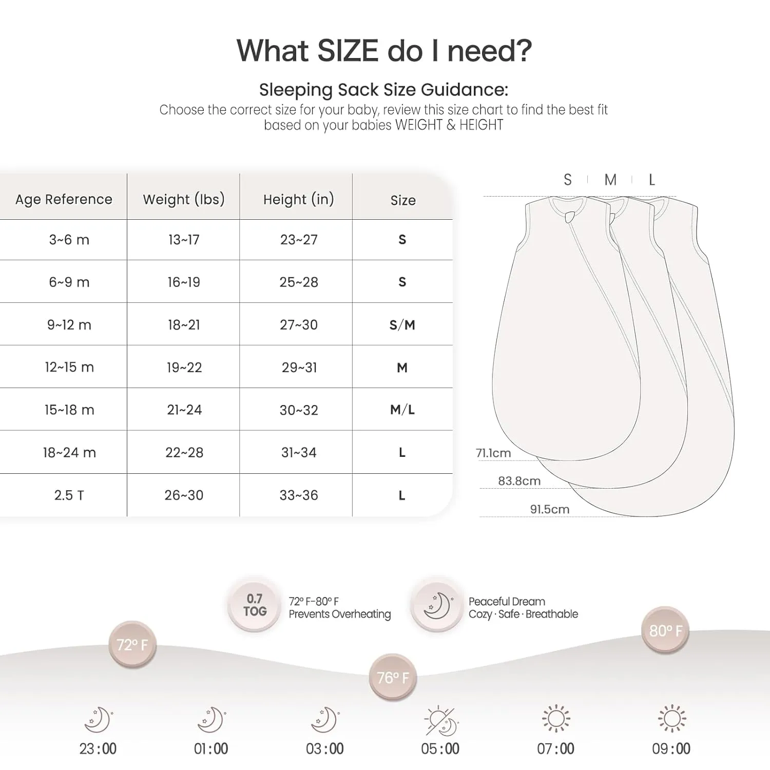 lulumoon Sleep Sack Muslin for Baby: Cotton Wearable Blanket for 9-15 Months - Soft Lightweight Ideal for Nursery Lounge Nighttime Naptime