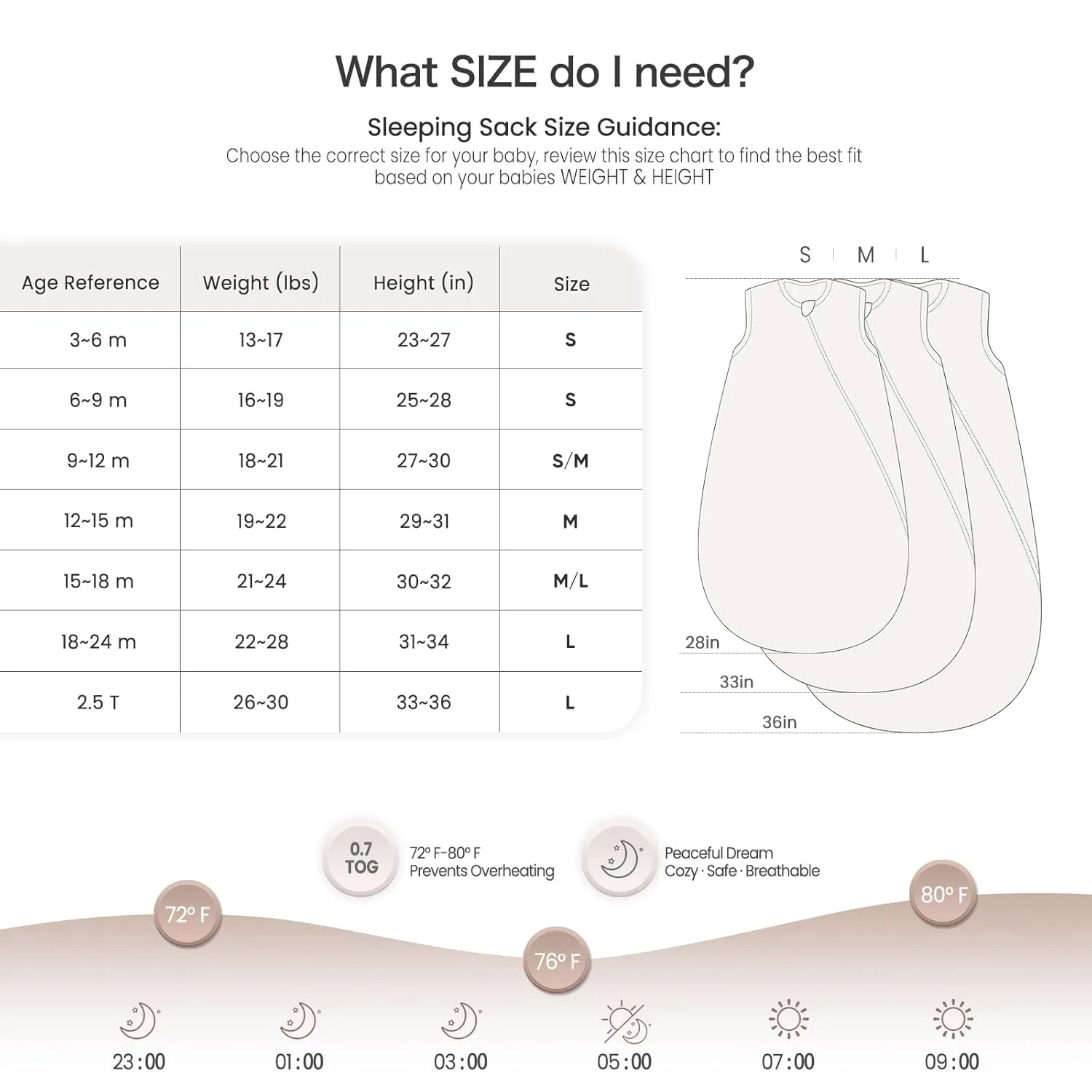 lulumoon Sleep Sack Muslin for Baby: Cotton Wearable Blanket for 9-15 Months - Soft Lightweight Ideal for Nursery Lounge Nighttime Naptime