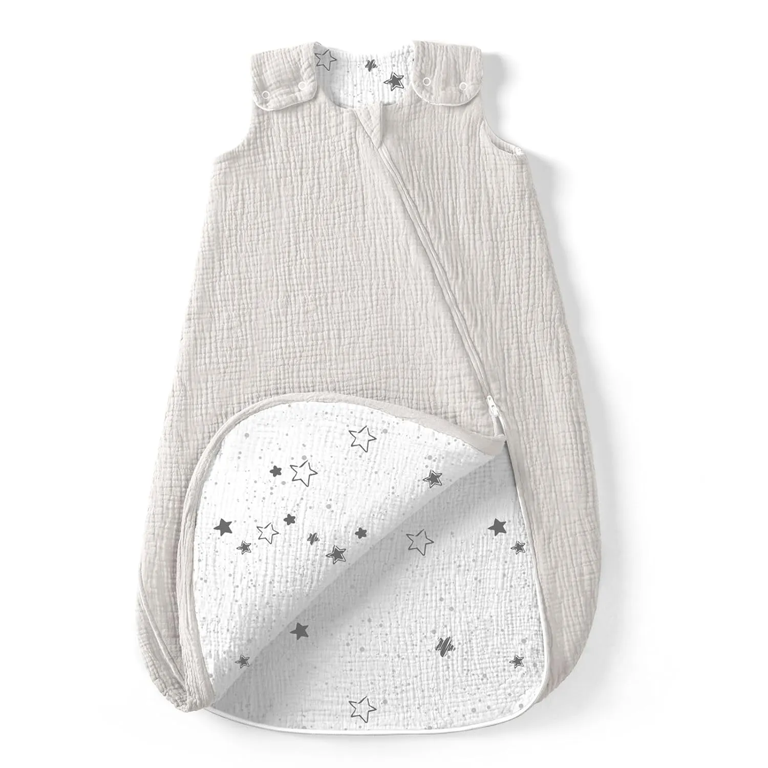 lulumoon Sleep Sack Muslin for Baby: Cotton Wearable Blanket for 9-15 Months - Soft Lightweight Ideal for Nursery Lounge Nighttime Naptime