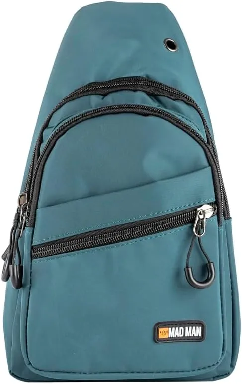 Mad Man 33240 Bandit Fastpack Sling 11.5 x 7 x 2 Inches, Durable Polyester Active Backpack, Travel Daypack, Crossbody Bag, Teal Green
