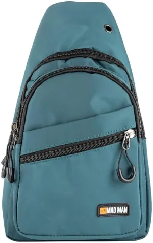 Mad Man 33240 Bandit Fastpack Sling 11.5 x 7 x 2 Inches, Durable Polyester Active Backpack, Travel Daypack, Crossbody Bag, Teal Green