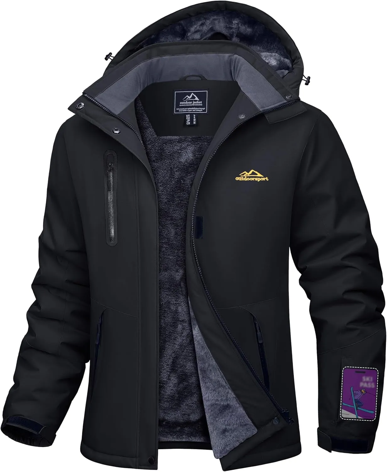 MAGCOMSEN Women's Winter Coats Waterproof Insulated Snow Ski Jacket Hood Fleece Lined Warm Mountain Snowboarding Windbreaker