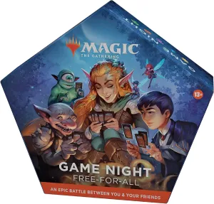 Magic: The Gathering 2022 Game Night - 5 Ready-to-Play Decks, 300 Cards, Ages 13 , 2-5 Players, 30  Minutes