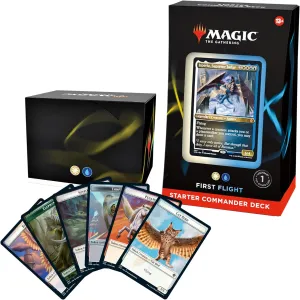 Magic: The Gathering Starter Commander Deck – First Flight (White-Blue) | Ready-to-Play Deck for Beginners and Fans | Ages 13  | Collectible Card Games