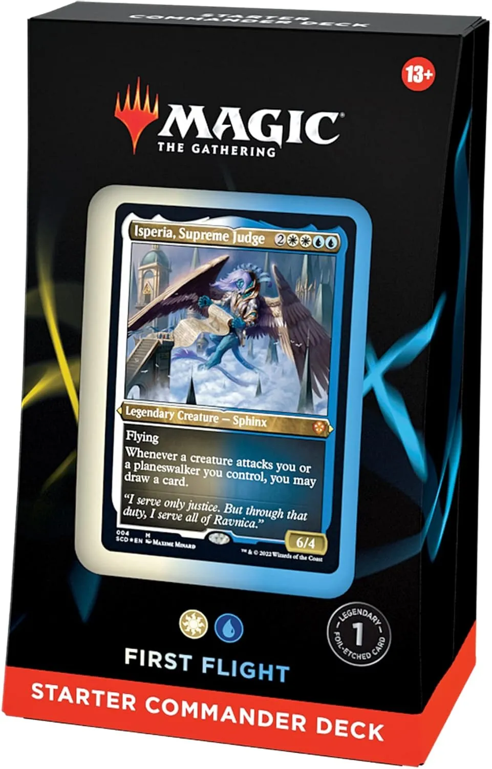 Magic: The Gathering Starter Commander Deck – First Flight (White-Blue) | Ready-to-Play Deck for Beginners and Fans | Ages 13  | Collectible Card Games