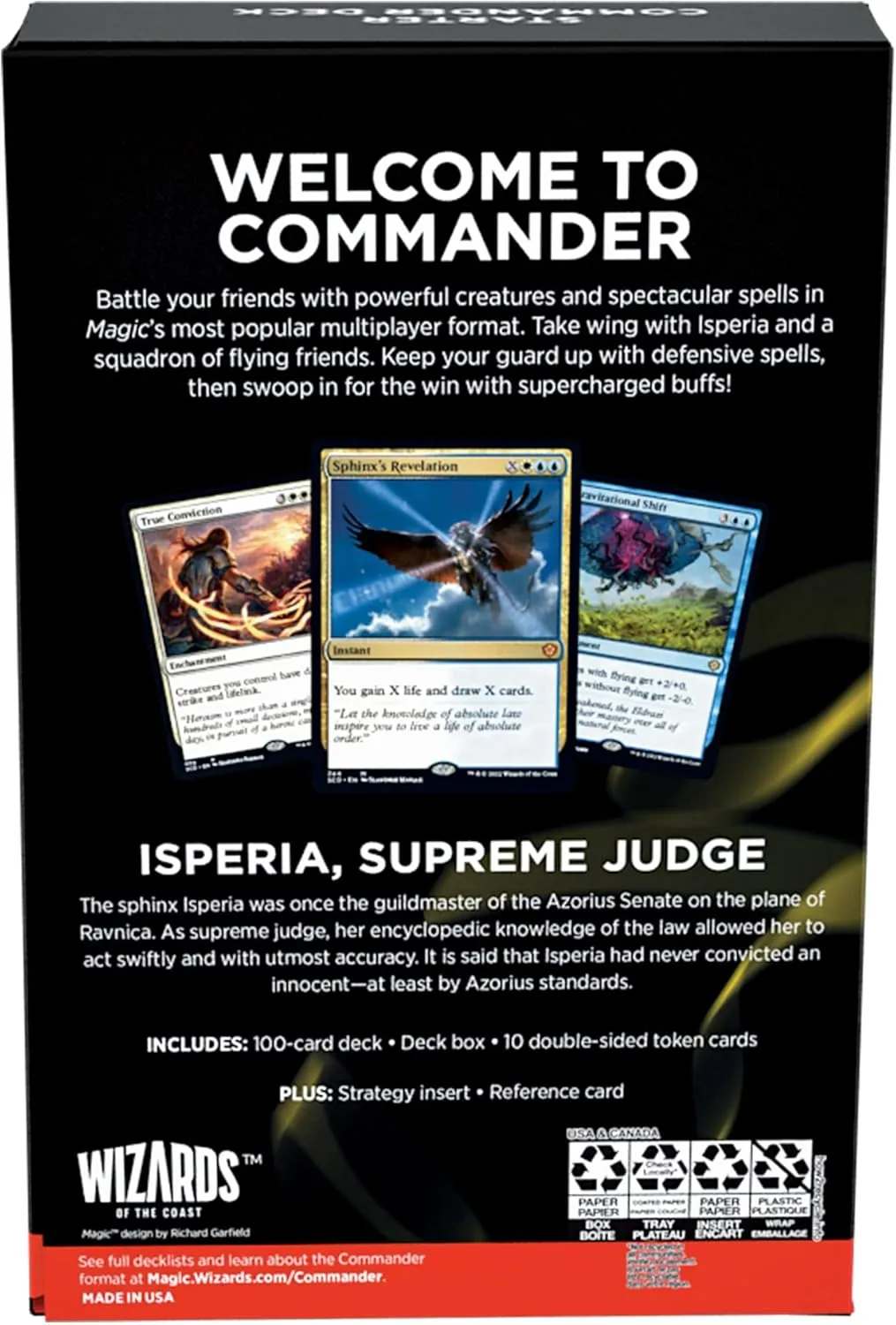 Magic: The Gathering Starter Commander Deck – First Flight (White-Blue) | Ready-to-Play Deck for Beginners and Fans | Ages 13  | Collectible Card Games