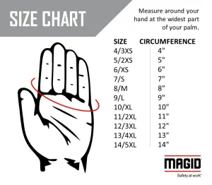 MAGID 15NYL KnitMaster 10 1/2" Lightweight Machine Knit Nylon Gloves, Large, White (12 Pairs)