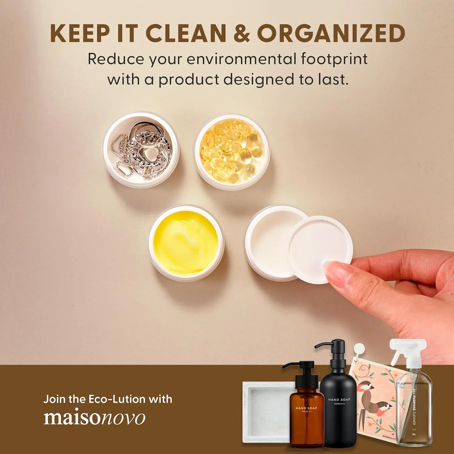 MAISONOVO Travel Bottles for Toiletries, TSA Approved, Leak Proof Refillable, Travel Size Containers and Bottles with Water Proof Toiletry Bag