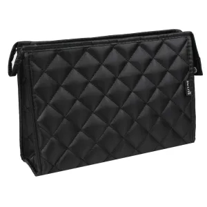 Makeup Bag Clutch Black w Mirror 10.6" x 7"