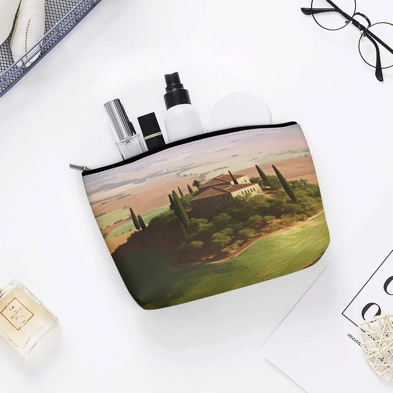 Makeup Bag Travel Cosmetic Bag Portable African Resource Toiletry Bag Large Capacity Zipper Pouch Makeup Organizer Case Waterproof Toiletry Pouch for Women Men