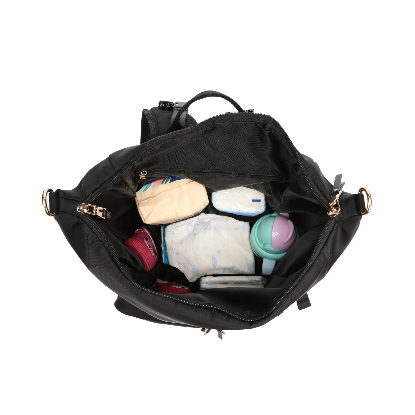 Mambo Nylon Waterproof Multi-pocket Diaper Bag