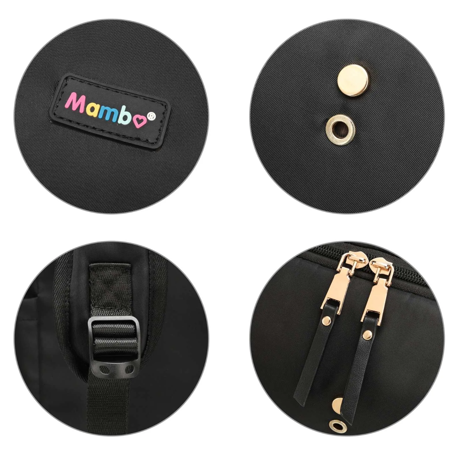 Mambo Nylon Waterproof Multi-pocket Diaper Bag