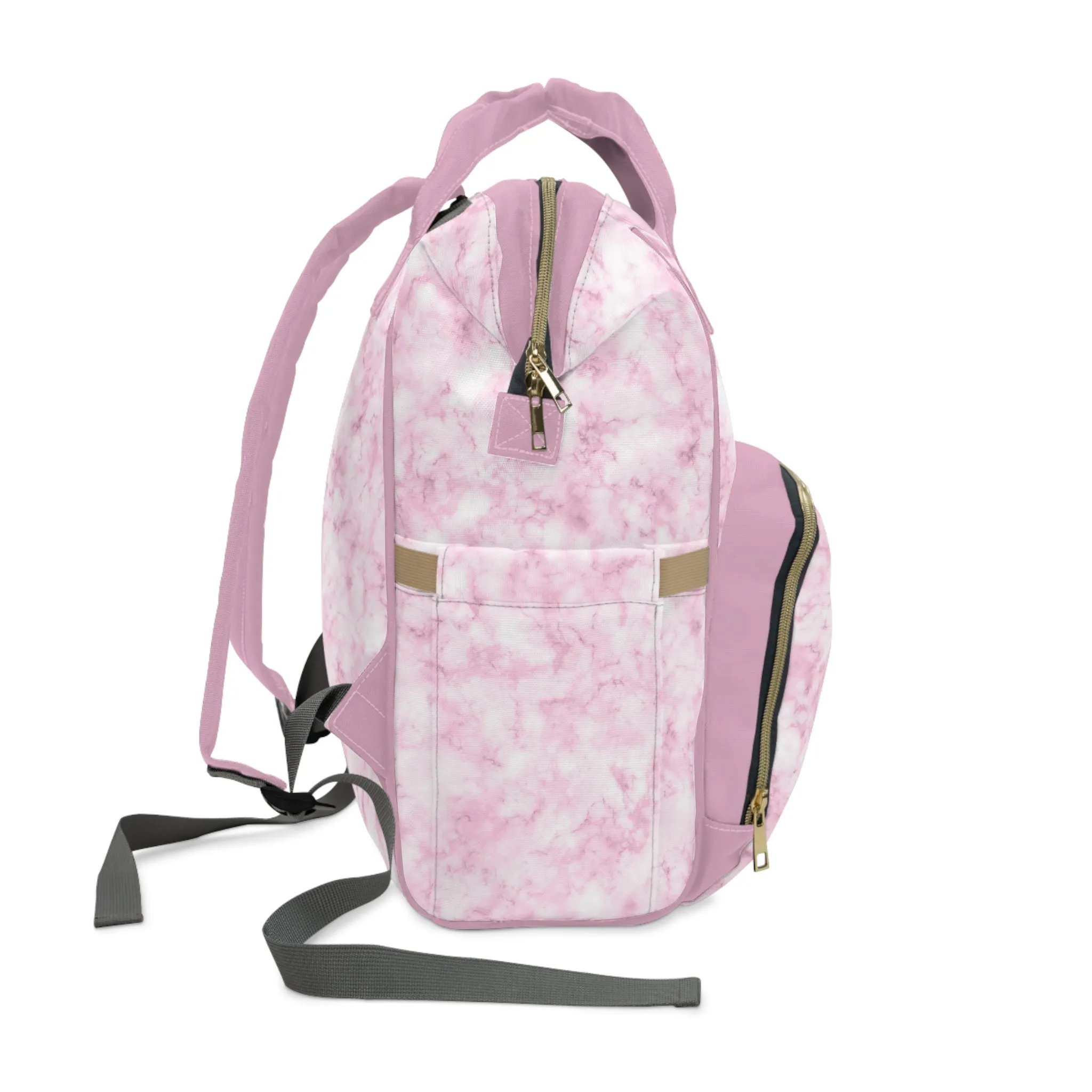 Marble Diaper Backpack - Multifunctional & Durable Nappy Bag with Elegant Marble Patterns, Perfect for Stylish Parents