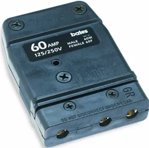Marinco 60F Bates Stage Pin 60 Amp, 125 Volt, Female Inline