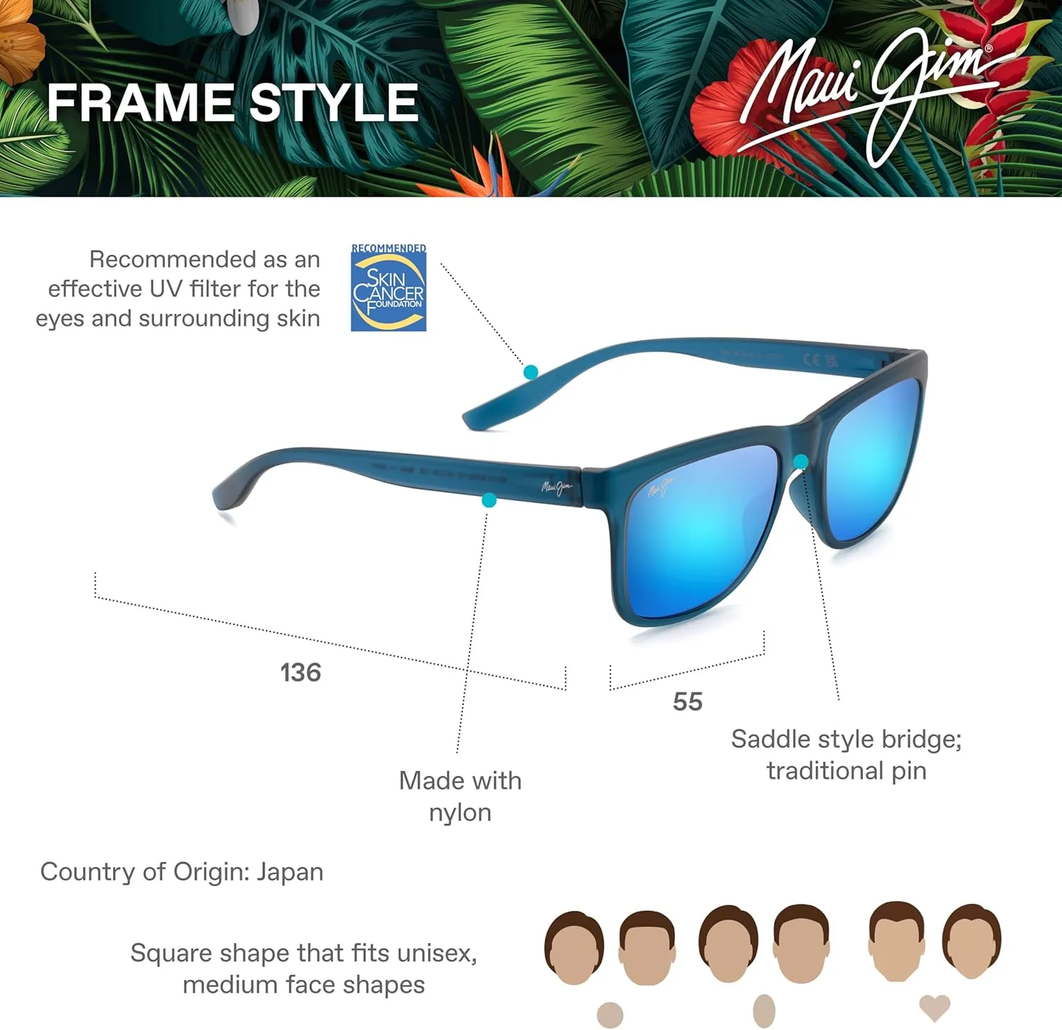 Maui Jim Men's and Women's Pehu Polarized Classic Sunglasses