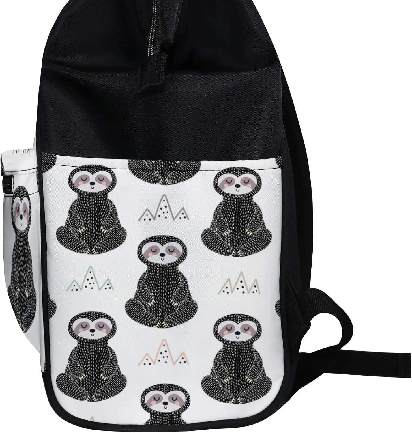 Meditating Sloth Sleepy Diaper Bag Backpack Waterproof Backpack Baby Nappy Changing Bag for Travel Large Capacity Durable and Stylish for Woman