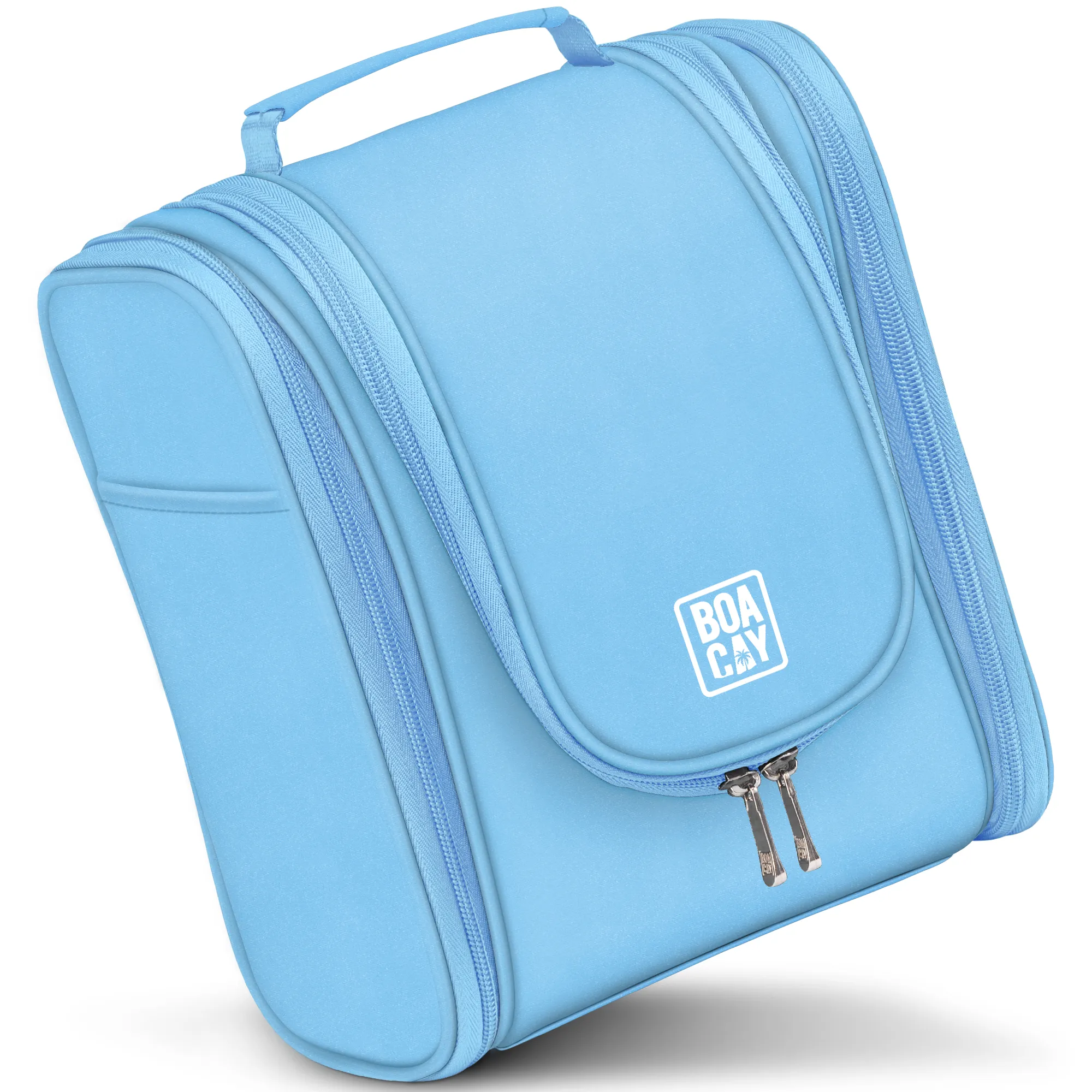 Medium Collapsible Hanging Toiletry Bag - Baby Blue
